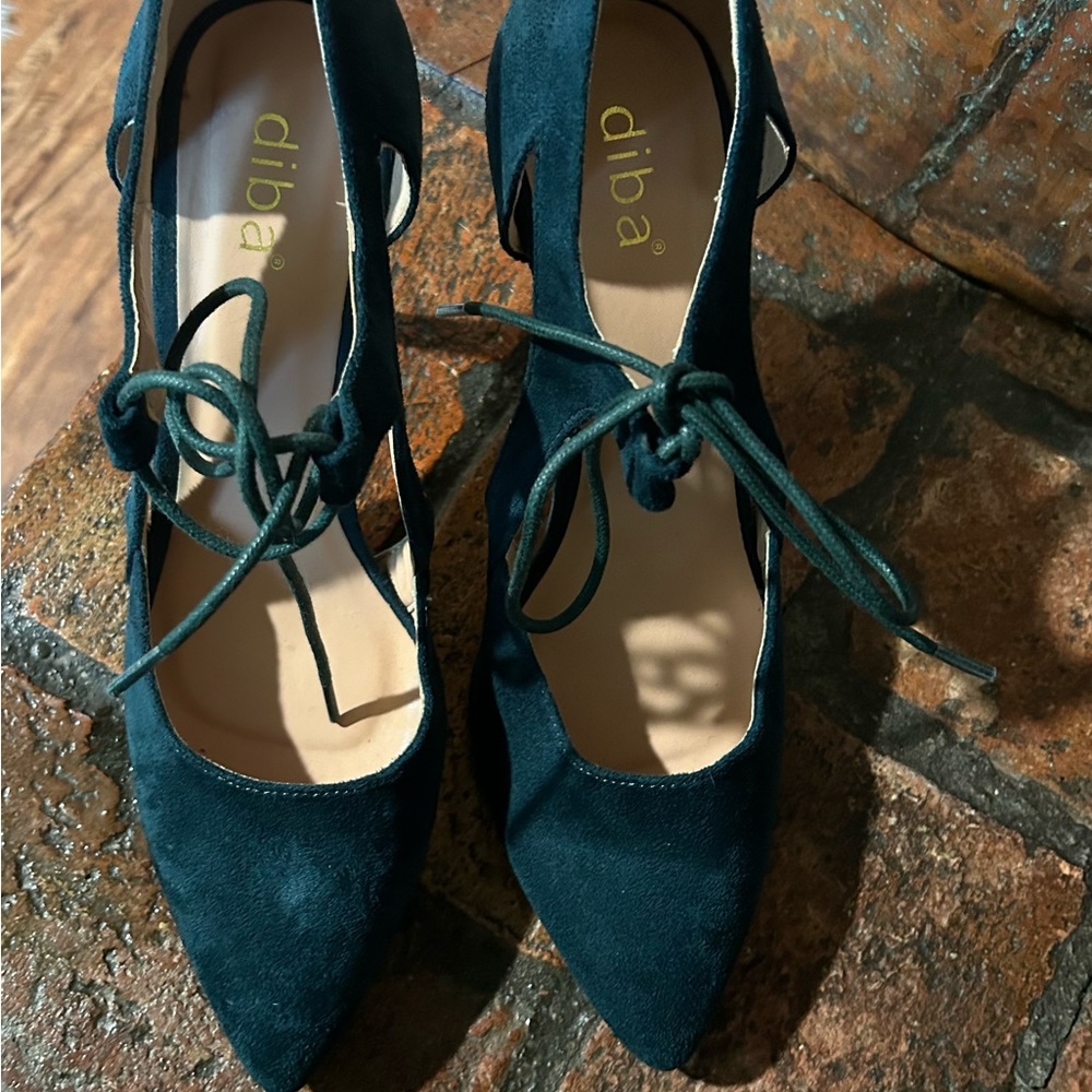 Emerald green heels
